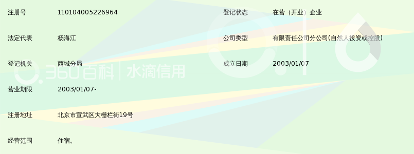 北京天马世家商贸有限公司天马世家宾馆_360