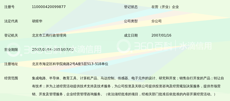 德州仪器半导体技术(上海)有限公司北京分公司