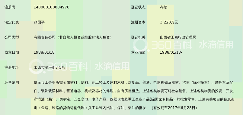 中国兵工物资华北有限公司_360百科