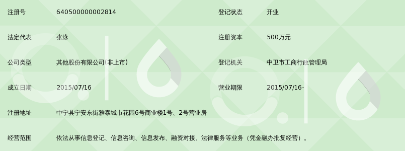 中宁县民间借贷登记服务中心股份有限公司