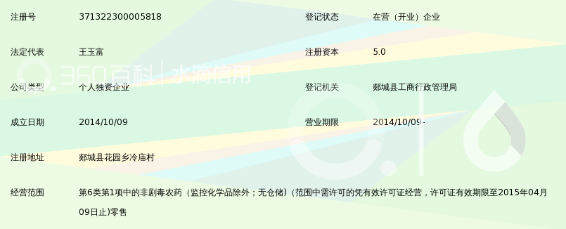 郯城县花园乡冷庙村乐园农资经营部_360百科