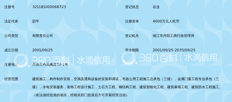 丹阳市东方建筑工程有限公司_360百科