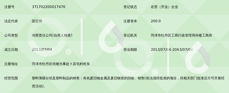 菏泽市牡丹区宏伟塑料有限公司_360百科