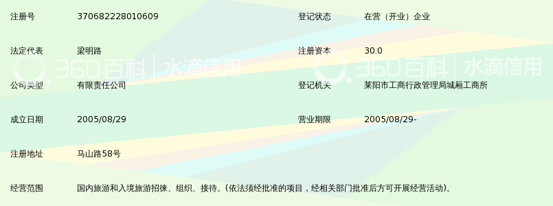 莱阳市阳光旅行社有限责任公司