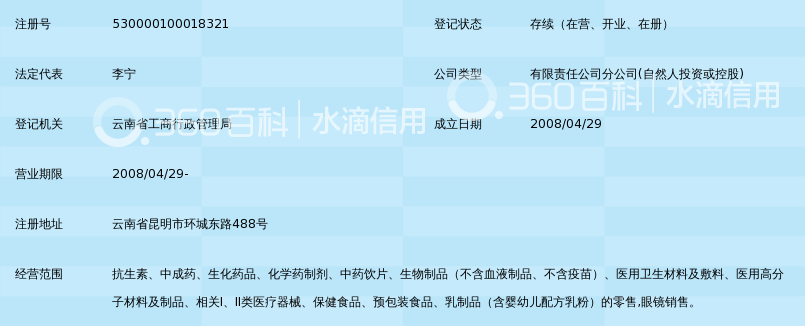 云南东骏药业有限公司东骏大药房凤凰连锁店_