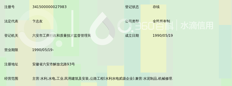 安徽省六安市水电建筑工程公司