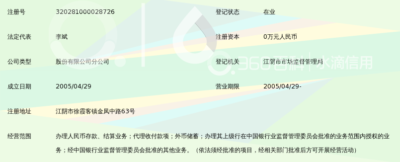 中国建设银行股份有限公司江阴璜塘支行_360