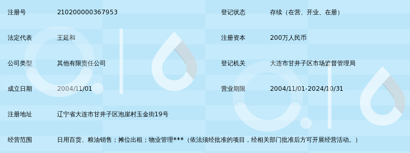 大连金玛购物广场有限责任公司