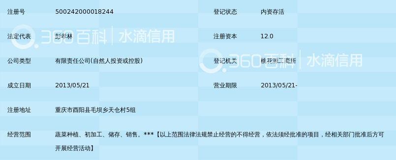 重庆酉黔农业综合开发有限公司_360百科