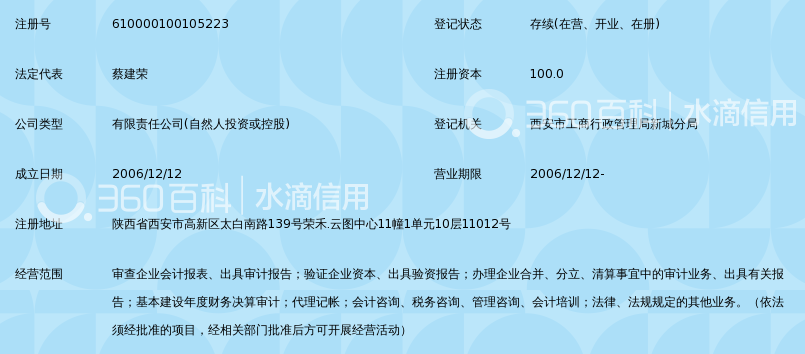 陕西金锐会计师事务所有限责任公司_360百科