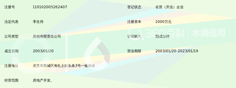 北京政兴房地产开发有限公司