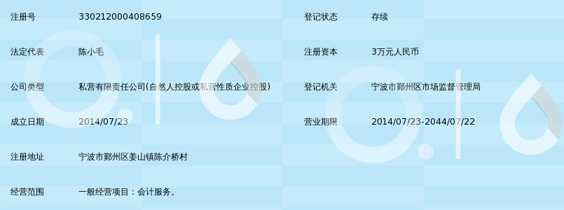 宁波市鄞州方圆会计服务有限公司