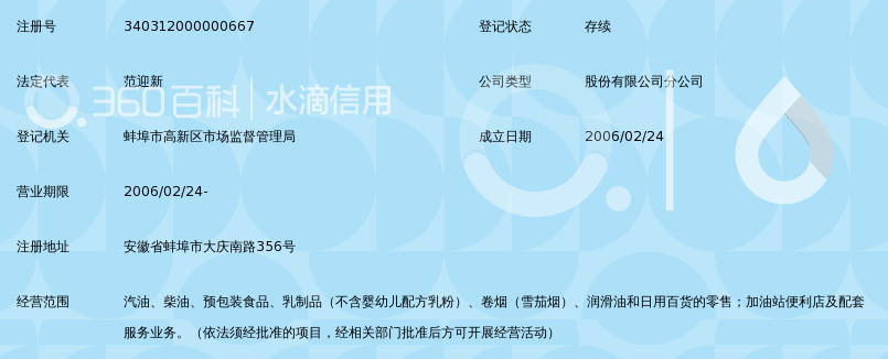 中国石油天然气股份有限公司安徽蚌埠销售分公