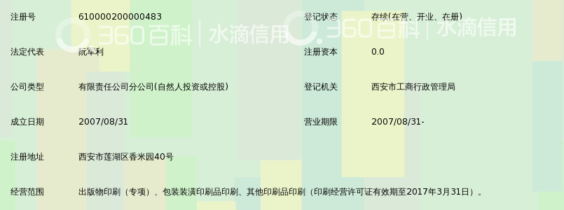 陕西影子文化传播有限公司印务分公司