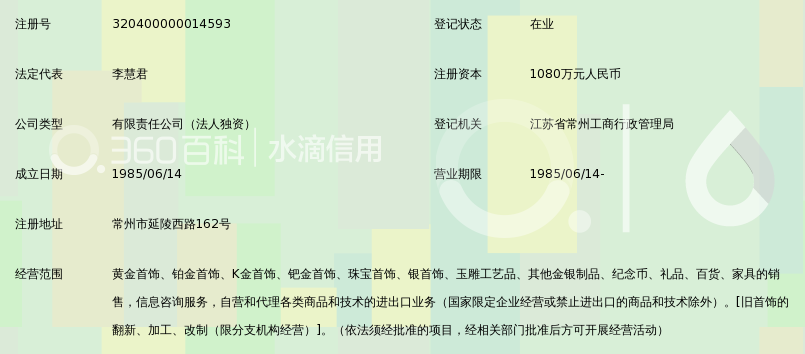 常州金店有限公司_360百科