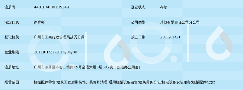 广州越秀区机电